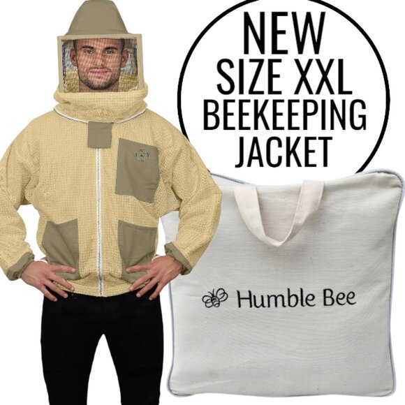 NEW Humble Bee 322 Aero 2XL Beekeeping Jacket with Square Veil Bee suit Vented V - Picture 1 of 15